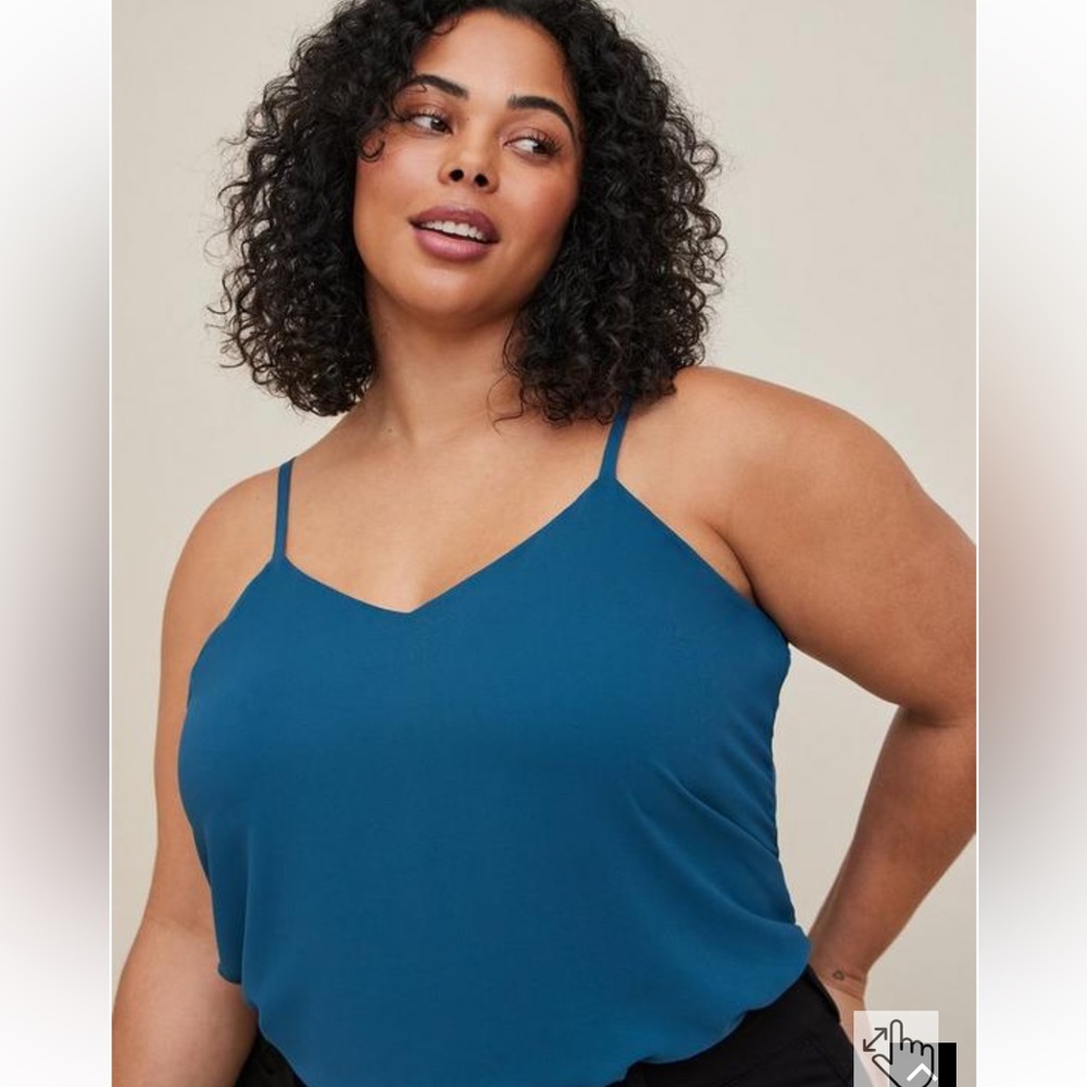 NWT Torrid Sophie Chiffon Blue Swing Cami